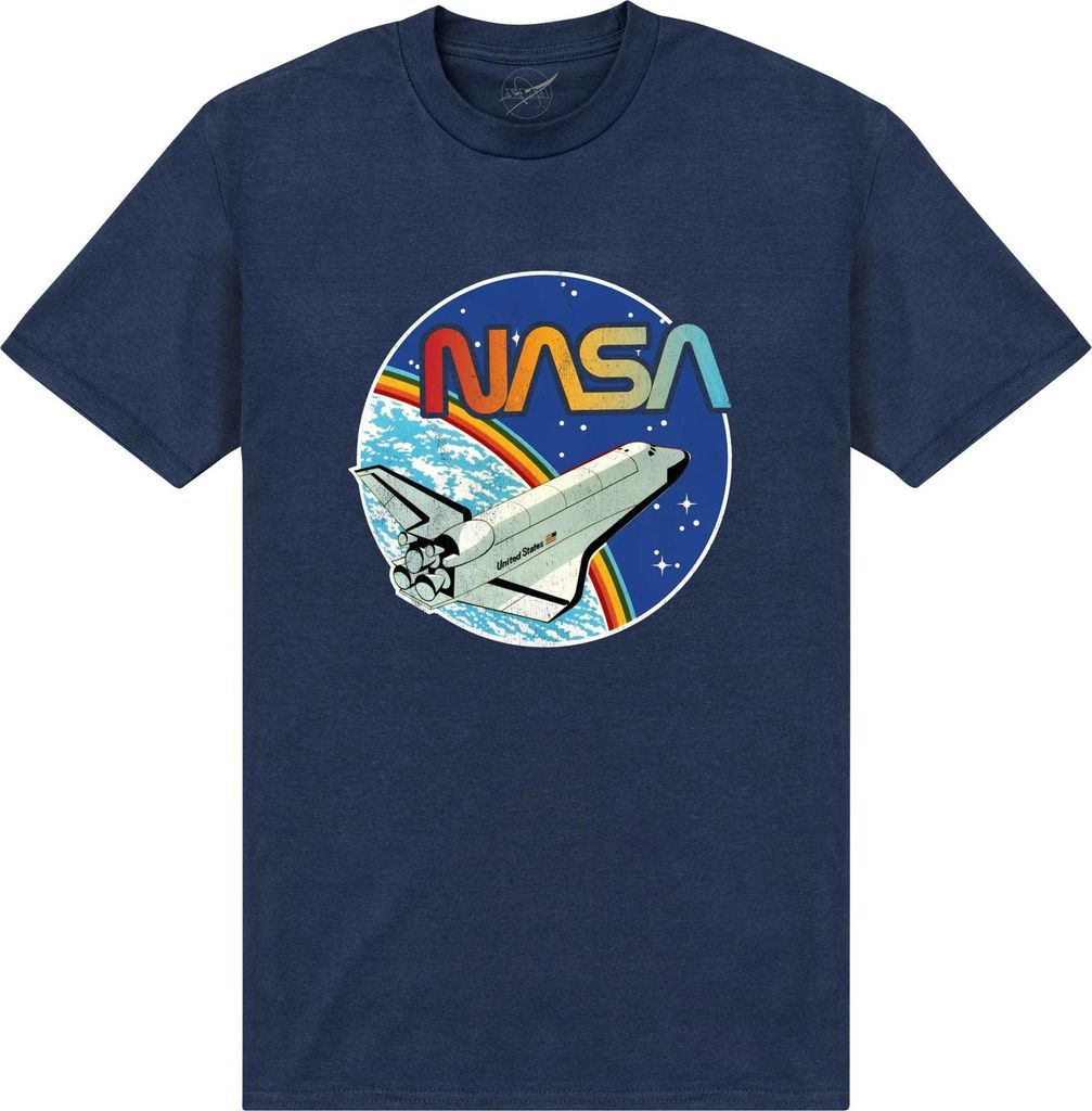 NASA - T-Shirt für Herren/Damen Uni PN445 (S) (Marineblau)