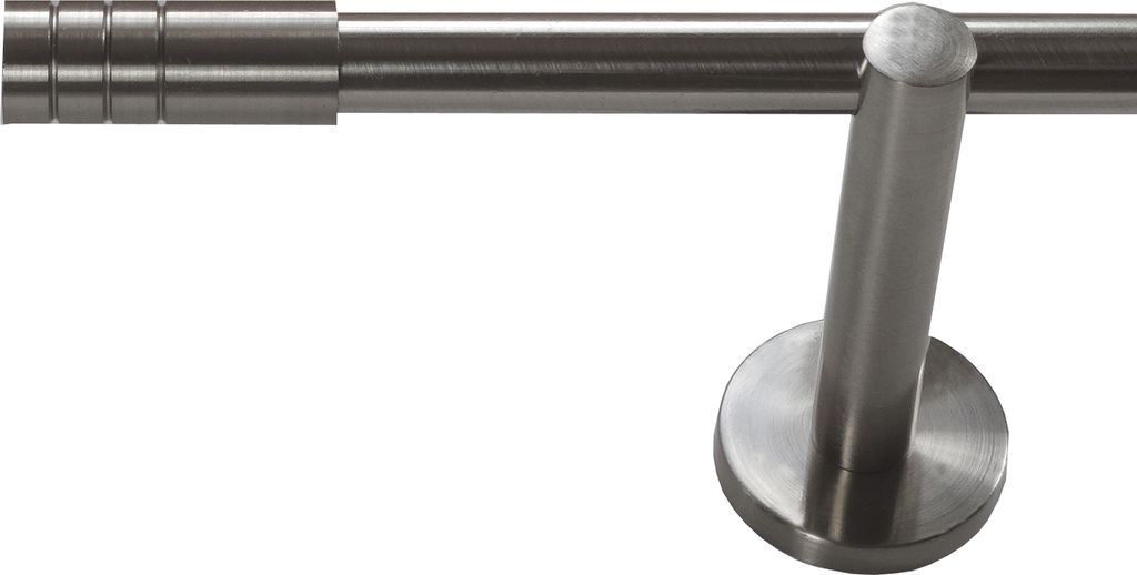 Gardinenstange Edelstahl look Metall 16mm Wand Deckenträger Zylinder E28 BASIT