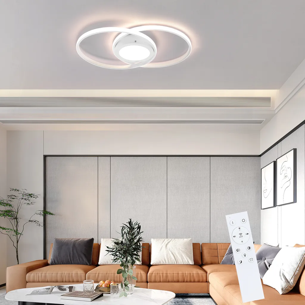 Plafonnier LED Dimmable 48W sans Scintillement avec Télécommande ZMH - 8