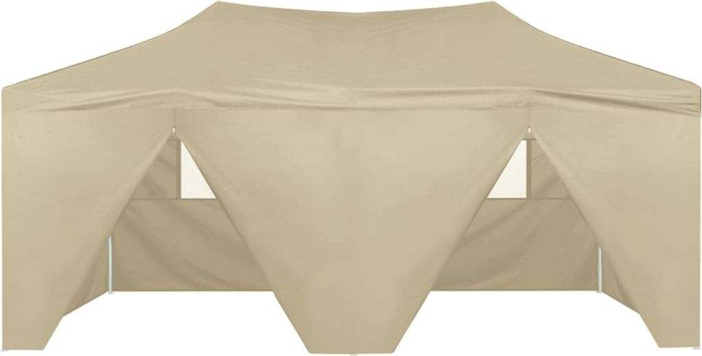 Möbel Garten-Pavillon Wasserdicht Design - Profi-Partyzelt/ Festzelt - Faltbar mit 4 Seitenwänden 3×6m Stahl Creme Top2513489