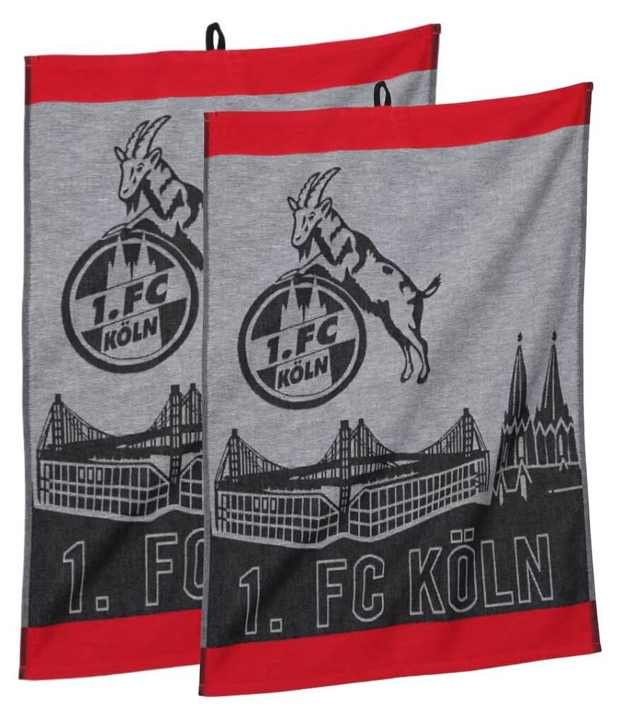 1. FC Köln Geschirrtuch 2er Set "Skyline" Produktbild 