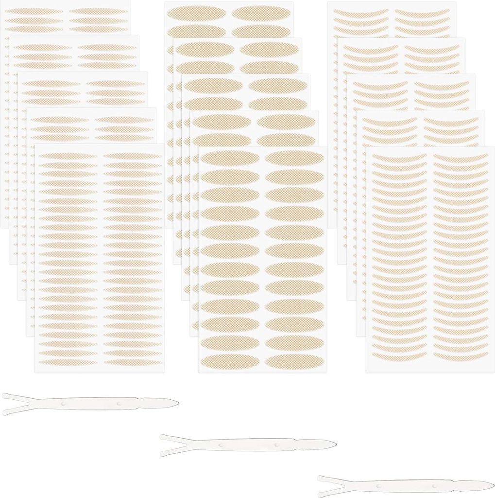 720 Stück Doppel Augenlidband, 3 Stile Hautfarbene Schlupflider Stripes Wasserfestes Schlupflider Tapes Unsichtbares Doppelte Augenlid Stripes mit...