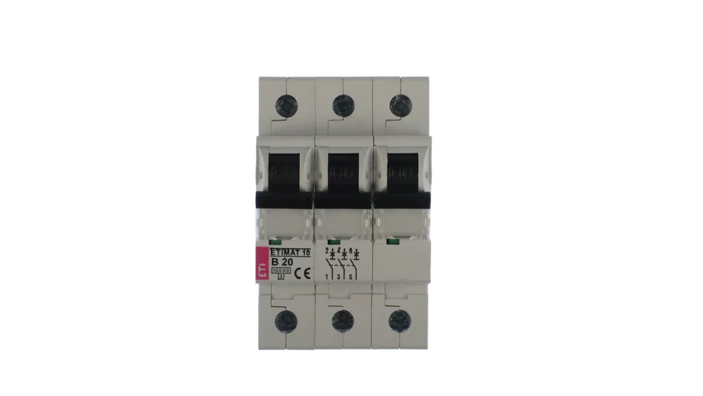 Disjoncteur Magnétothermique Tripolaire B20 10kA ETI Série ETIMAT 10