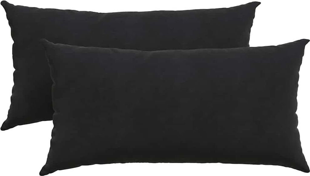 vidaXL Sofakissen 2 Stück Schwarz 80 x 40 cm Cordstoff