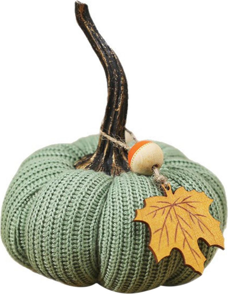 Mini-Strickkürbisse, Schreibtisch-Ornamente, Herbststoff, künstliche Kürbisse, Basteln für Herbst, Erntedankfest, Halloween, Heimdekoration