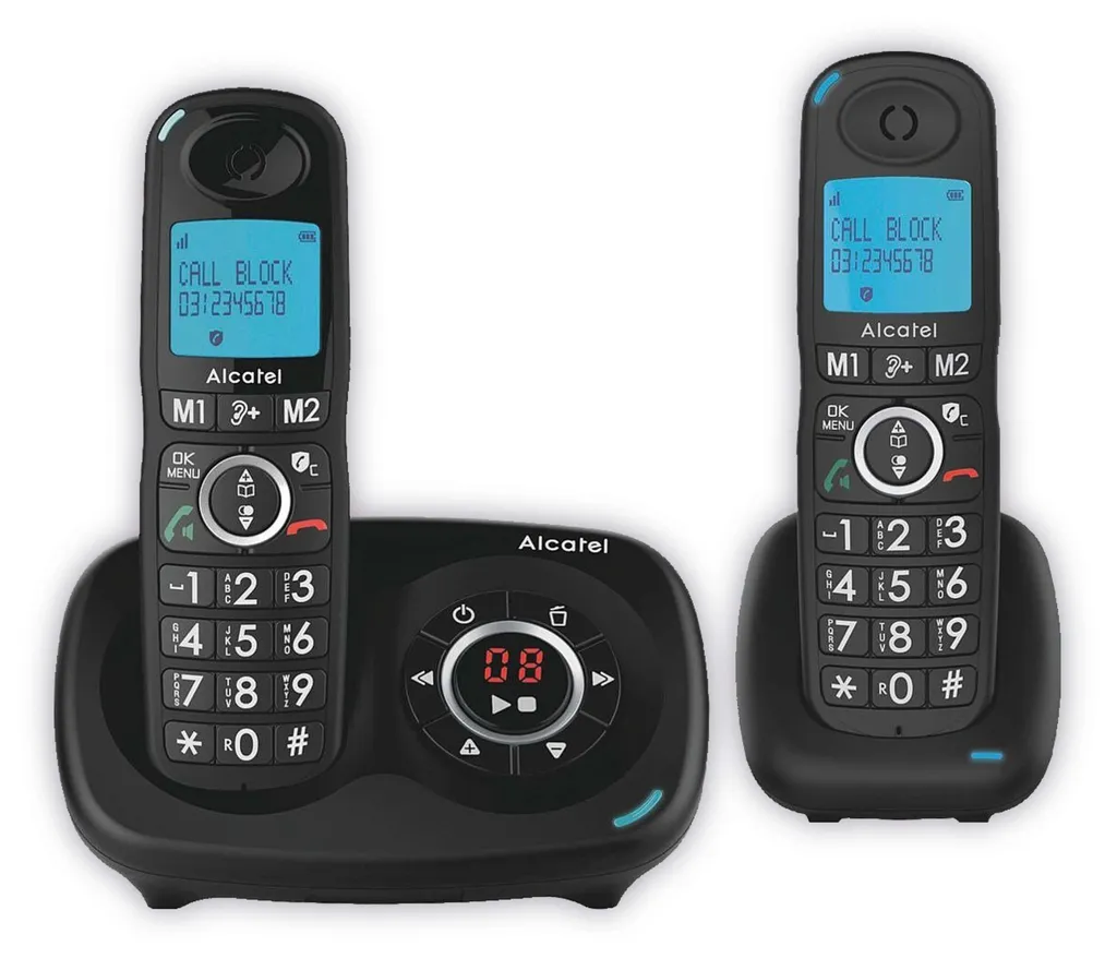 Alcatel XL595B Voice Duo téléphone noir mains libres et répondeur 30 min