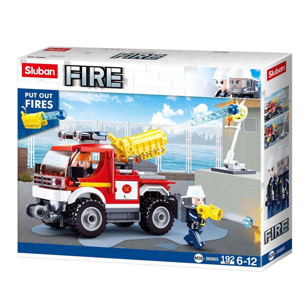 Sluban Off-road Löschfahrzeug Bauset Feuerwehr Spielzeug 192 Teile