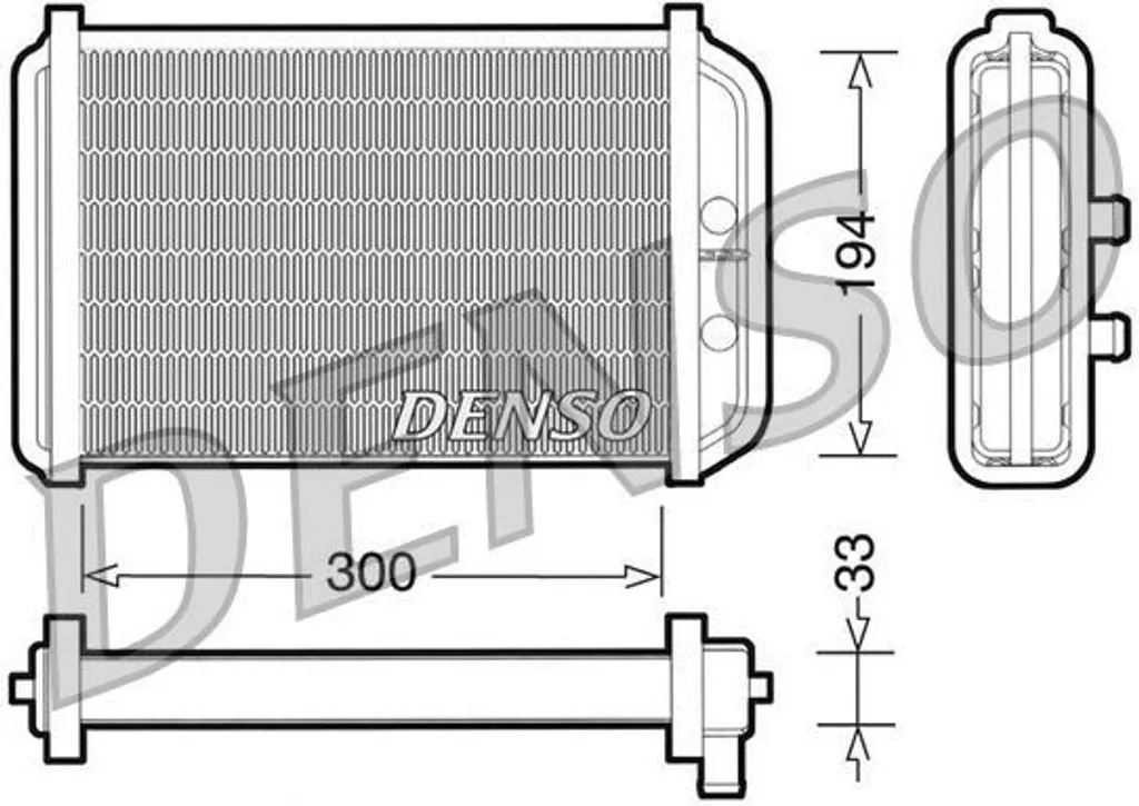 Radiateur de Chauffage Aluminium DENSO DRR09033 - Haute Performance OE
