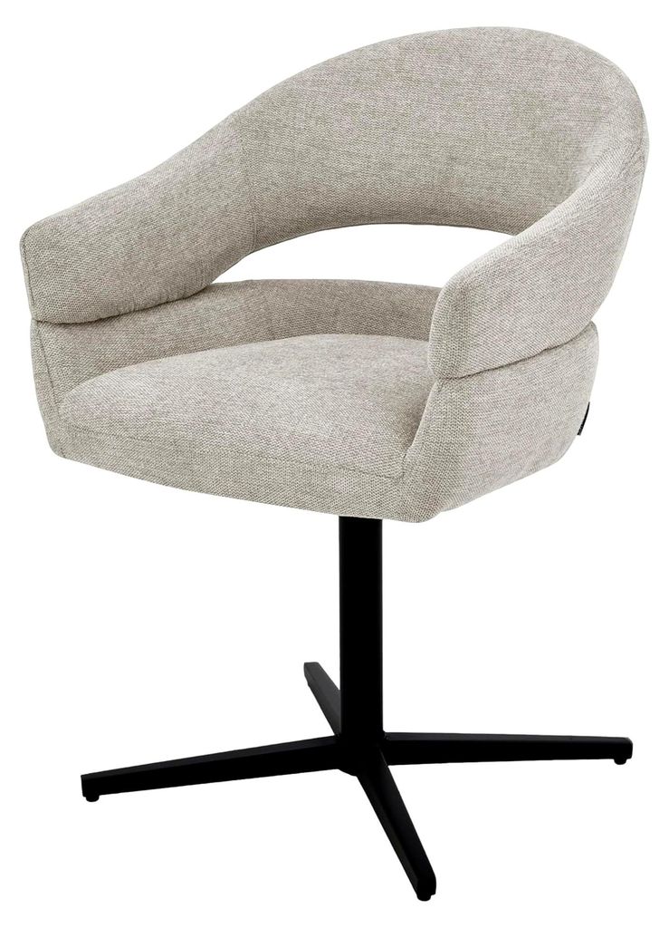 Drehstuhl Esszimmer Ovio 59x61x85 cm - Gesteppt, 360° drehbar, für Esszimmer, Küche, Wohnzimmer, Salon, Schreibtisch (Beige)