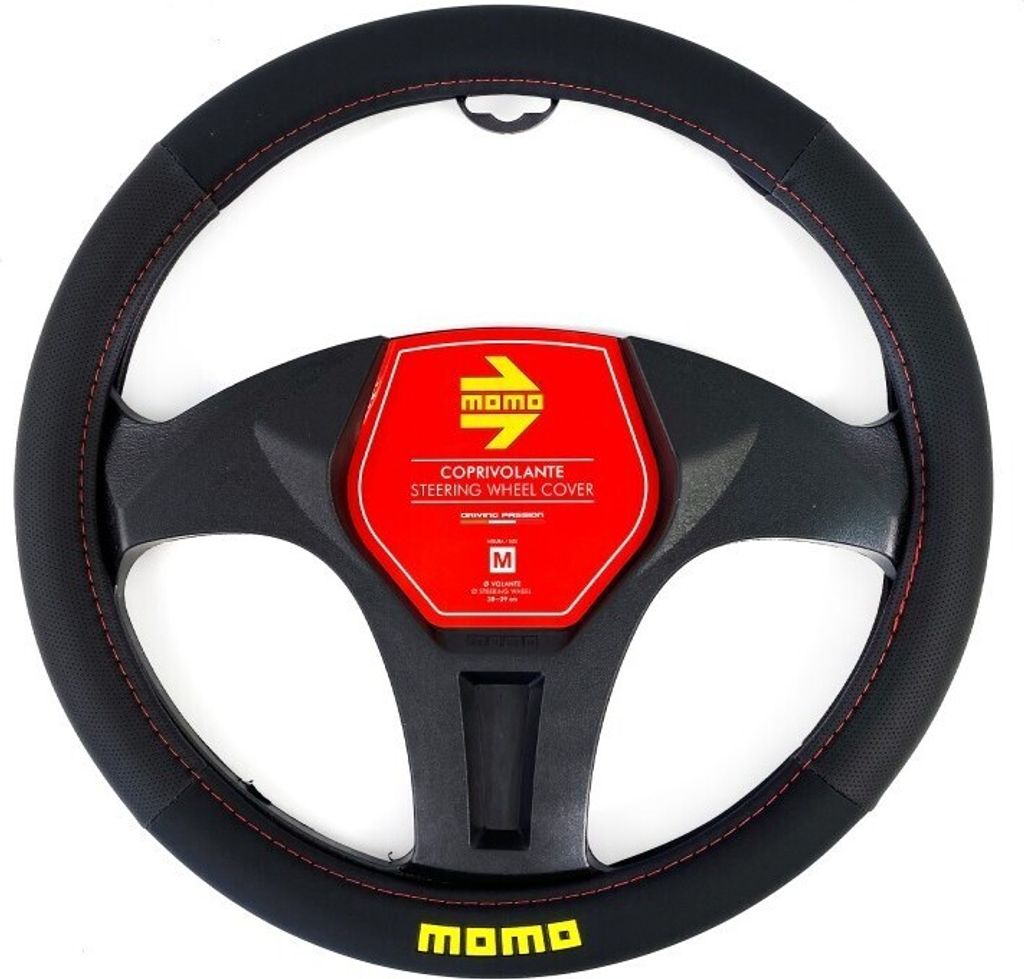 Momo SWC0EASBR EASY potah volantu Ø38-39 cm černý/červený Obrázek produktu 