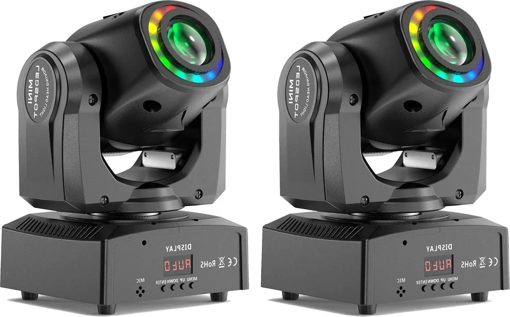 Projecteur 150W puissant à 8 motifs rotatifs ZQ02015-2pcs prise EU