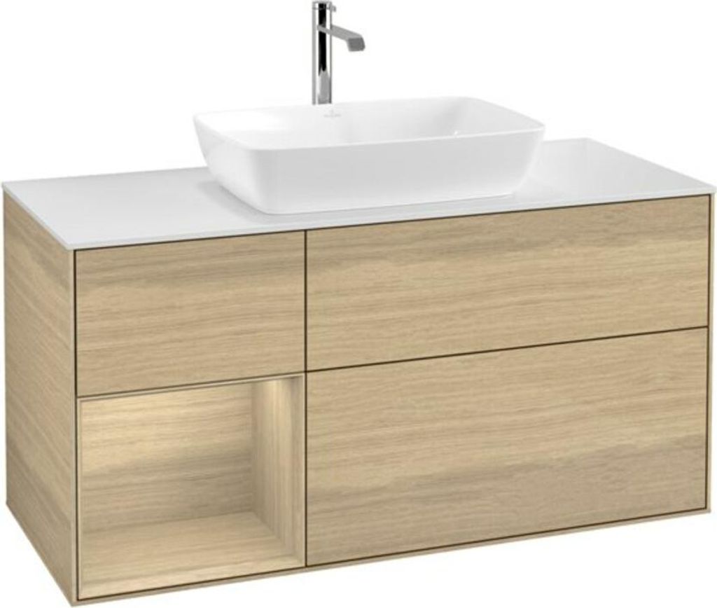 V&B Waschtischunterschrank Finion 120cm, Pl wh. m, Reg Oa ven, Oa ven
