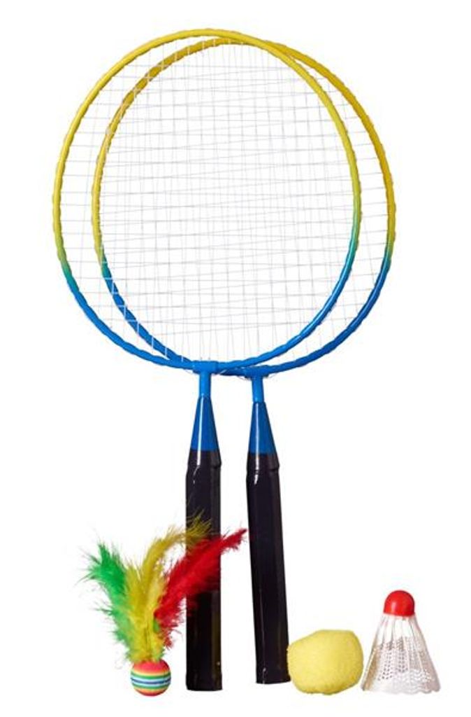 Best Sporting Badmintonset Federballset Stangen Netz 4 Schläger 3 Bälle Tasche 