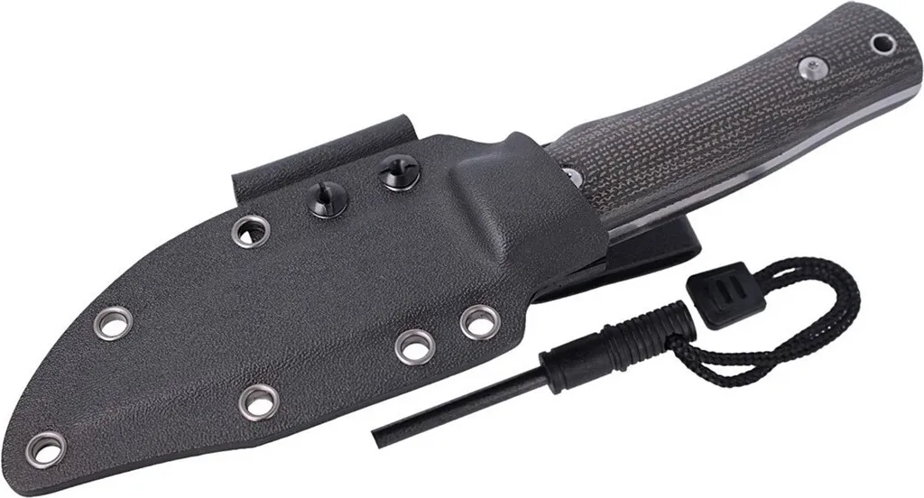 Couteau à lame fixe FOX Black Explorator en acier 440C stonewashed - 4