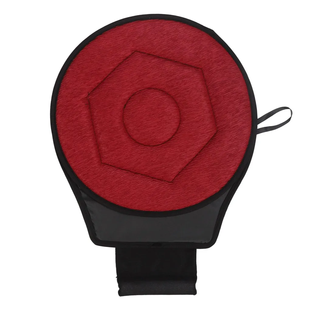 Coussin pivotant 360° pour voiture bordeaux à motifs losanges géométriques
