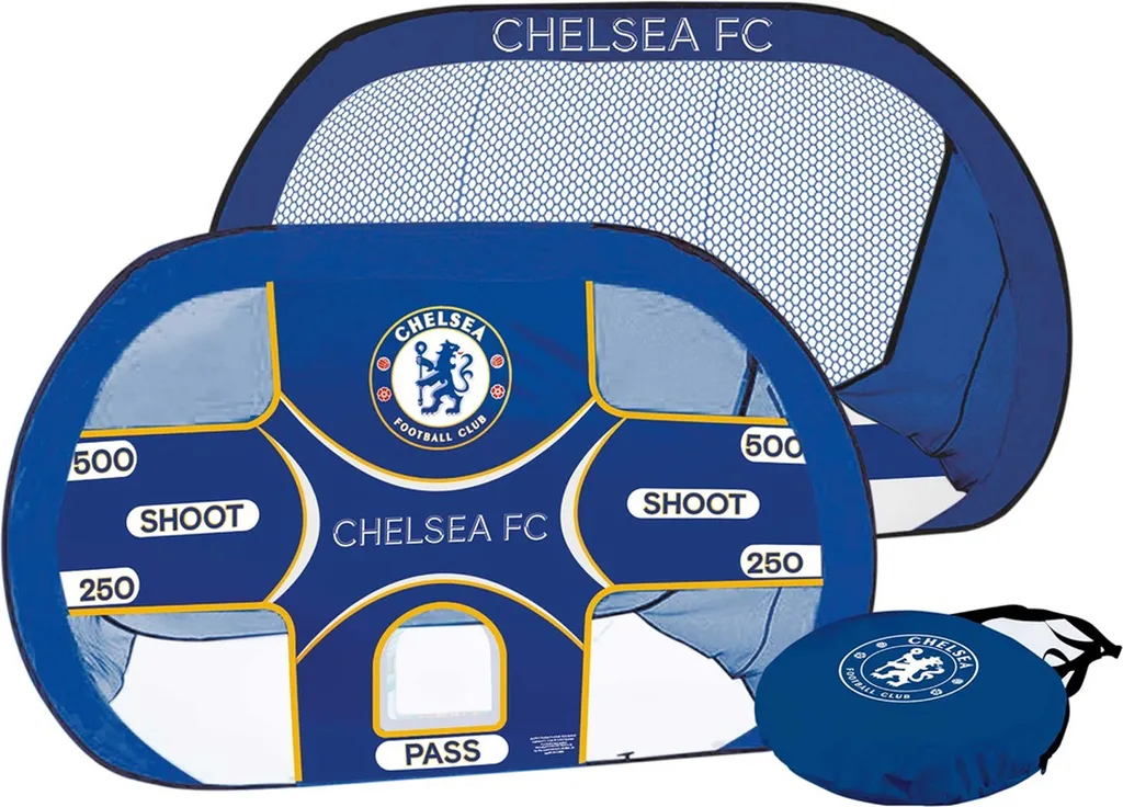 Filet de tir Chelsea FC pour s'entraîner au jardin - Système Pop-Up