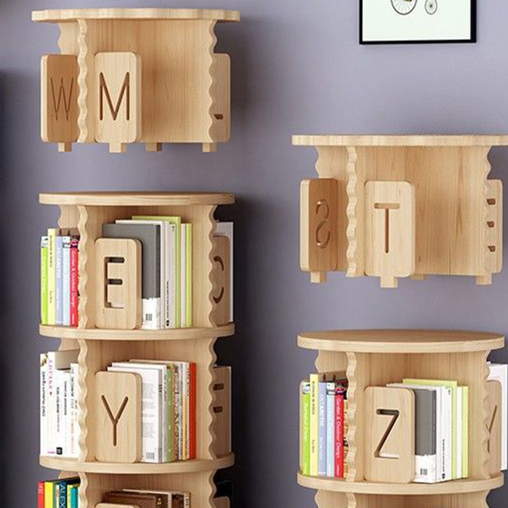 360Home Drehbares Bücherregal aus Massivholz Produktbild 4