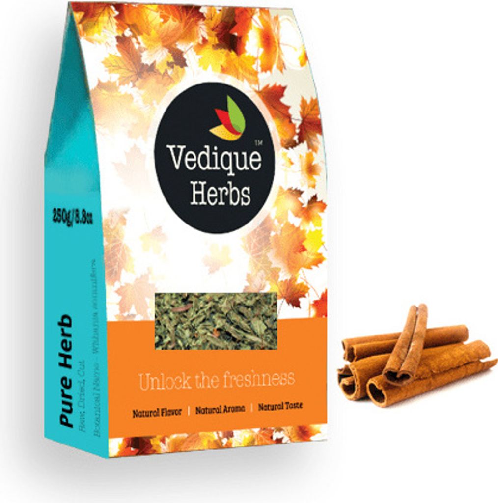 VEDIQUE HERBS Zimtrinde - 250g (8,8oz) | Roh, Unbehandelt, Getrocknet | T-Schnitt |
