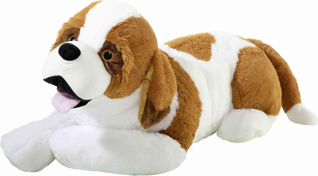 Peluche Saint-Bernard XXL 100cm - Chien Géant pour Rassurer les Enfants
