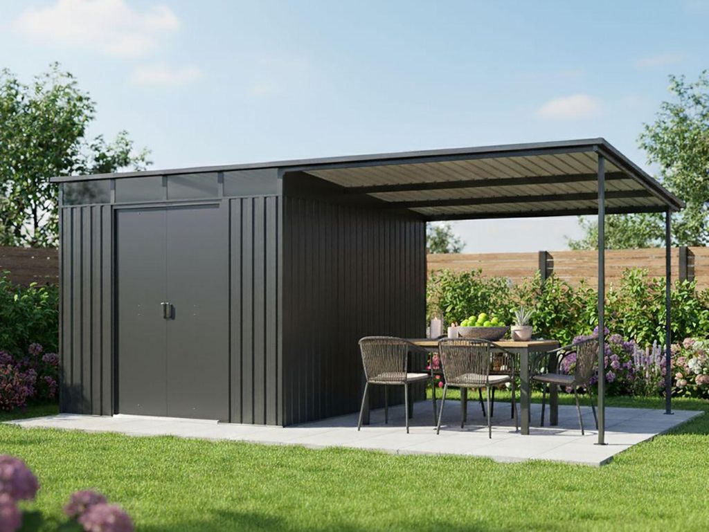 Metall Gerätehaus Modell Lübeck 12,36 m² Produktbild 