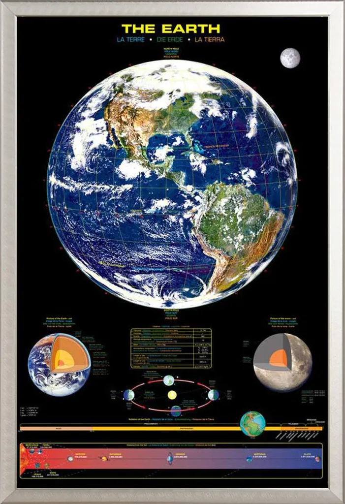 Set Poster Educativo Terra Terra 61x91,5 Cornice Shinsuke Sicurezza