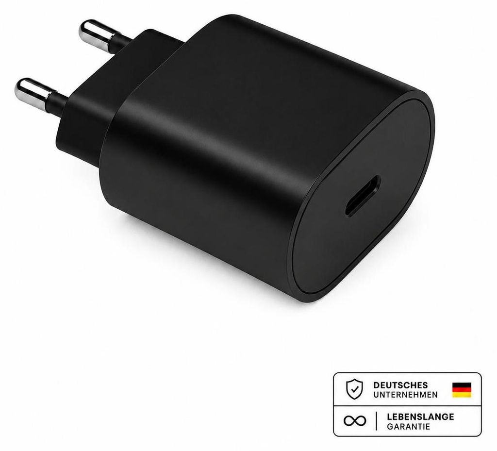25W USB-C Ladegerät mit Kabel – Netzteil, Adapter & Produktbild 