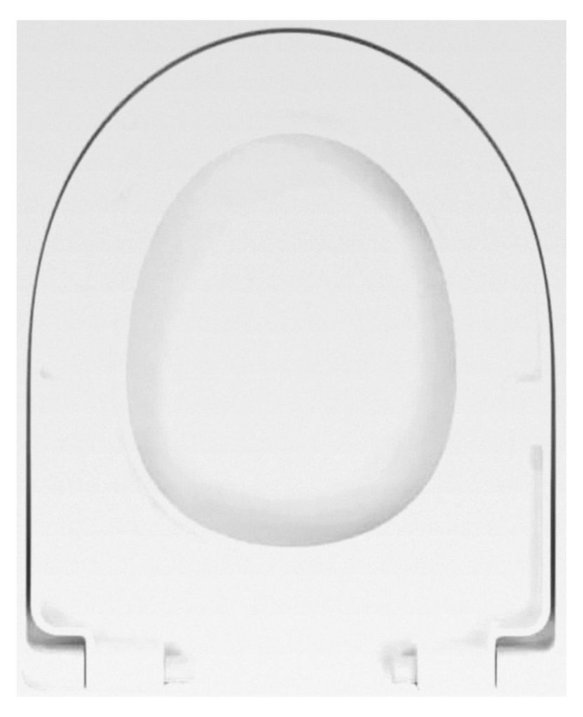 WC-Sitz für Geberit Renova, Renova Nr. 1 ab Baujahr 2017 | Absenkautomatik & QuickRelease-Scharnieren | Duroplast mit Edelstahl-Scharniere | Weiß