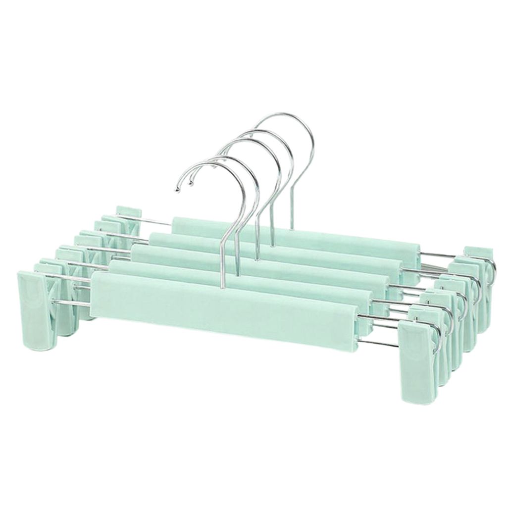 5pcs/Set starker Lagerkleiderbügel mit Frühlingsklemme ohne Geruchskastzellzoghaus Haushaltsvorräte-Blau