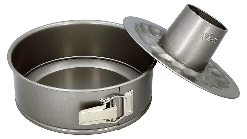 Springform 24 cm, 2 Böden (Rohrboden & Flachboden), antihaftbeschichteter Kohlenstoffstahl, bis 230 °C