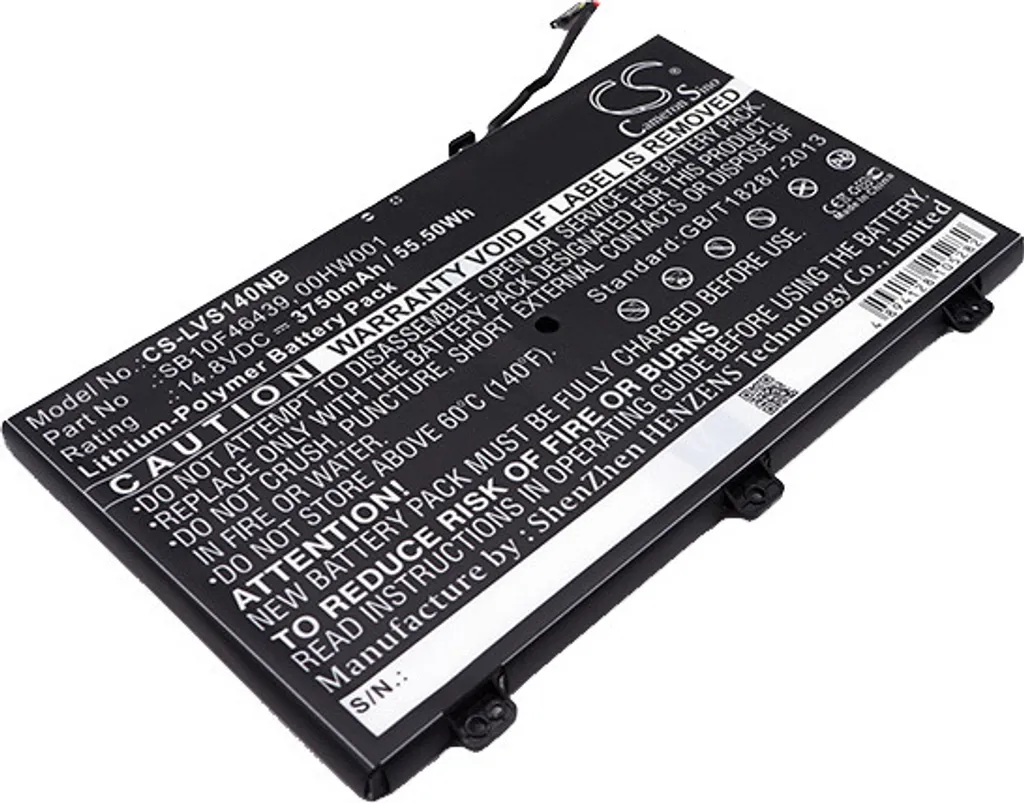 Batteria TECHTEK per Lenovo ThinkPad Yoga 14 20DM 20DN 56Wh