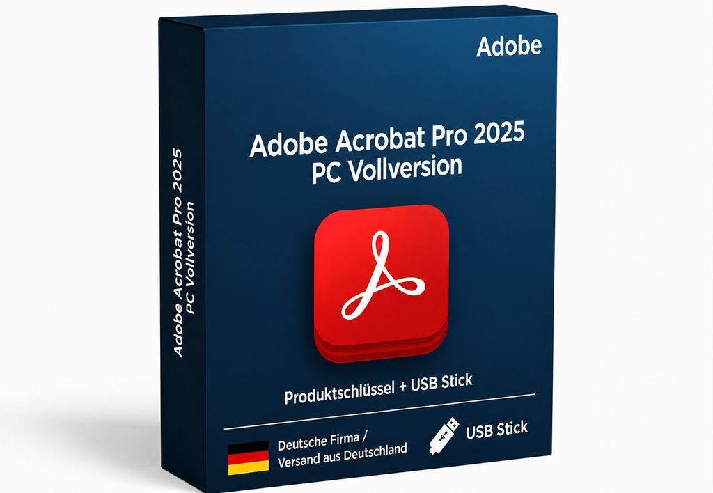 Adobe Acrobat Pro 2025 + USB Stick / Kein Abo / Vollversion Produktbild 