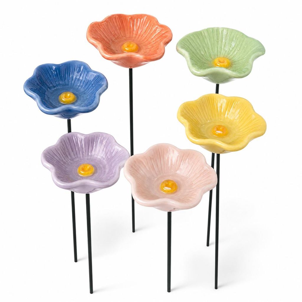 Vogelbad-Blumen, Garten-Bienenbad, Keramik-Insektenbad mit Produktbild 