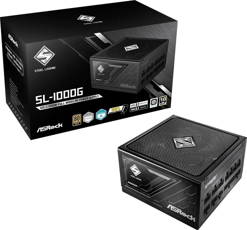 ASRock Steel Legend SL-1000G, PC-Netzteil, (1x 12-Pin High Power GPU