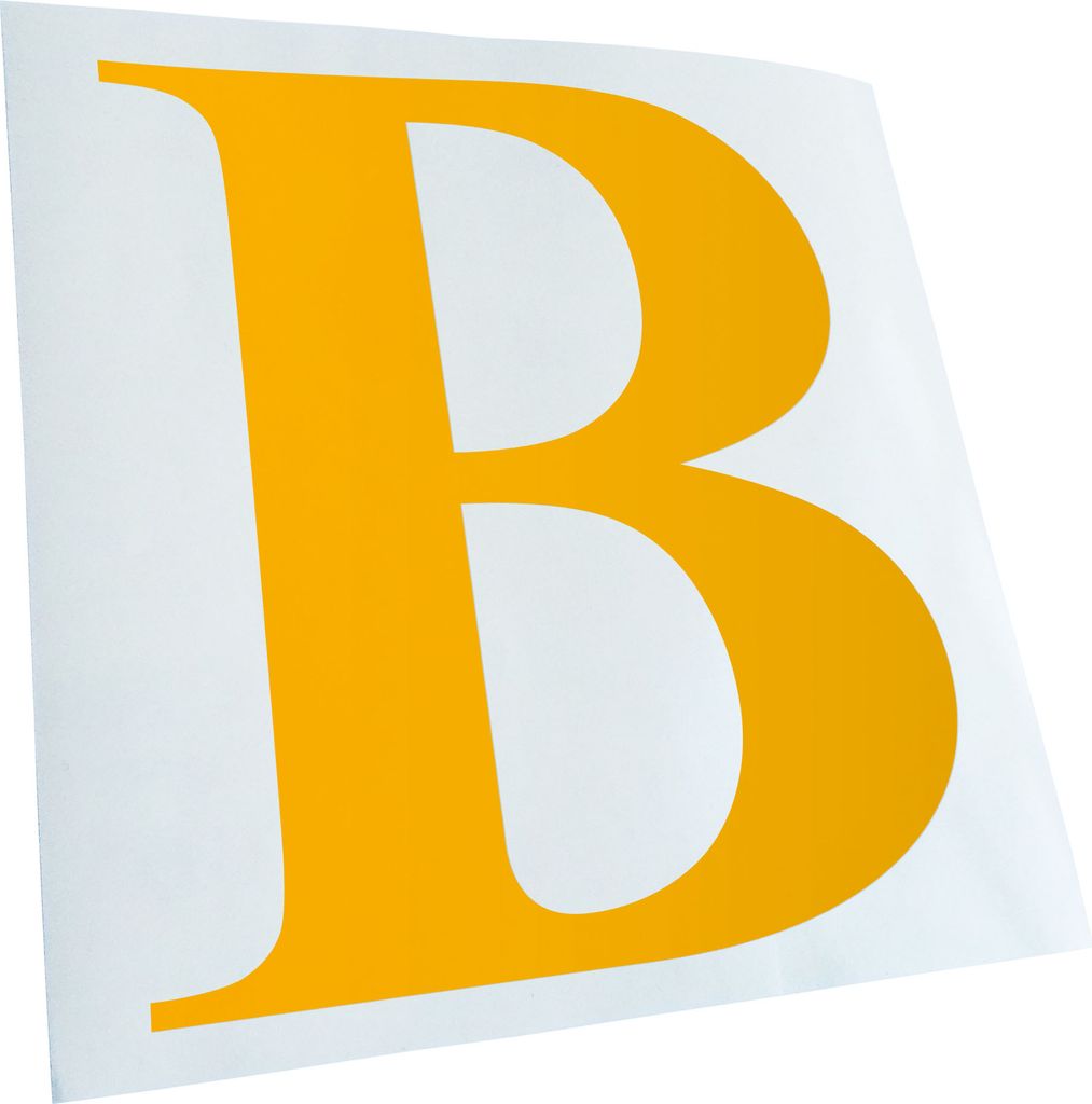 Kiwistar - Autoaufkleber - Buchstabe B - Alphabet Heckscheibe - Aufkleber für Auto Kfz Fahrrad, LKW, Truck Mofa