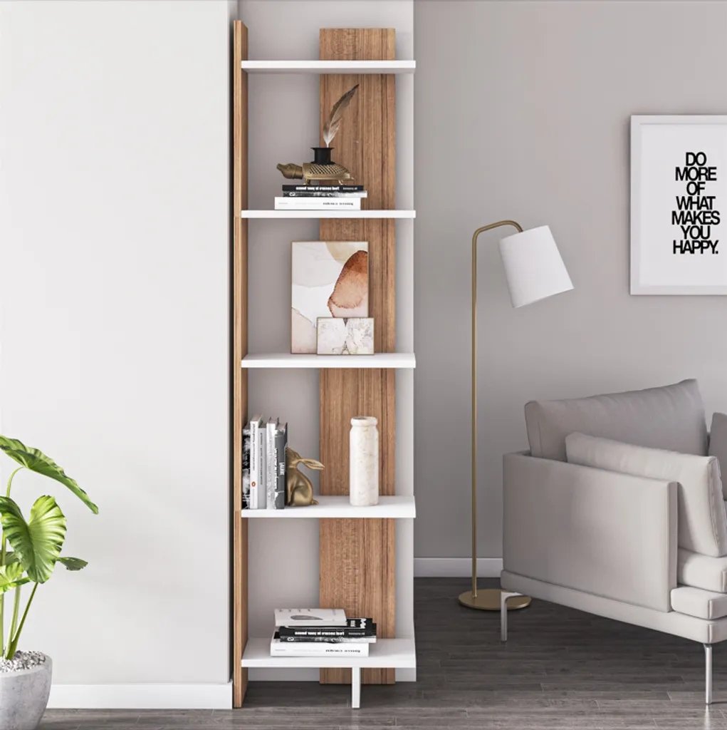 Étagère de Rangement Ali pour Bureau et Salon : Bibliothèque Moderne
