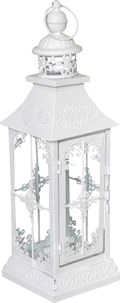 Laterne CHALET weiß shabby chic H40cm - KLEIN Produktbild 