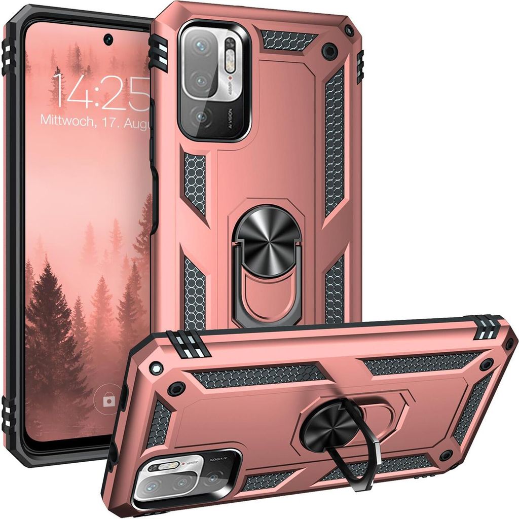 Armor Outdoor Handyhülle für Xiaomi Redmi Note 10 Pro Handy Panzer Case Cover Schutzhülle Farbe: Rosegold