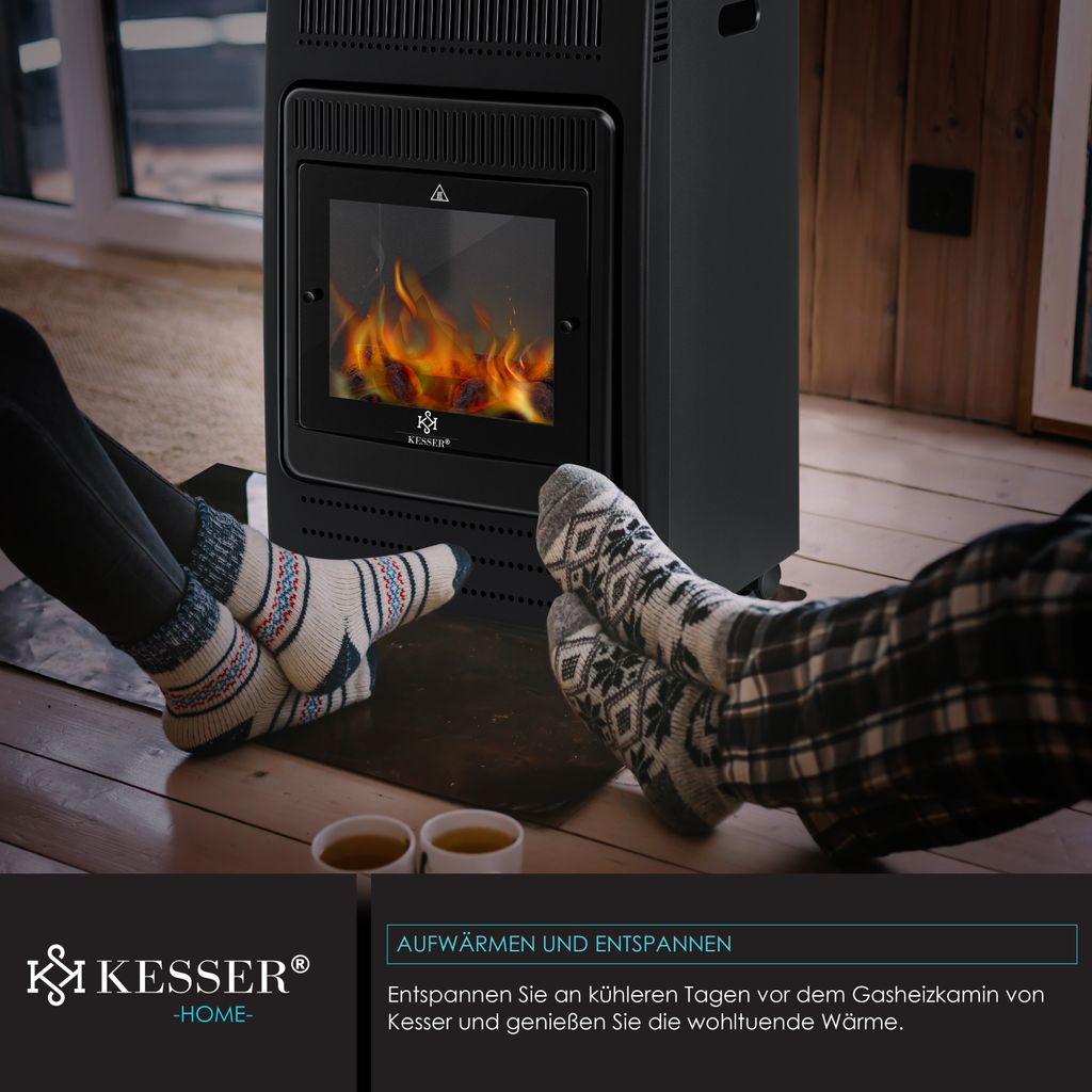 KESSER® Gasheizer Gasheizofen Heizstrahler 3,4 kW Gas Kamin Produktbild 5