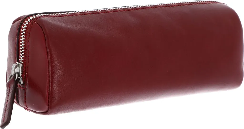 LEONHARD HEYDEN Pelle astuccio per matite Cambridge Pencil Case Red rosso scuro