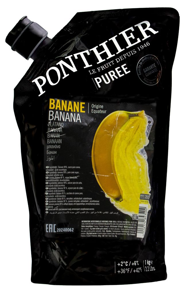 Ponthier BANANEN PÜREE Frucht-Püree 1KG Produktbild 