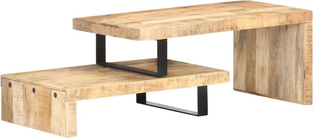 The Living Store 2-tlg. Couchtisch-Set Massivholz Mango