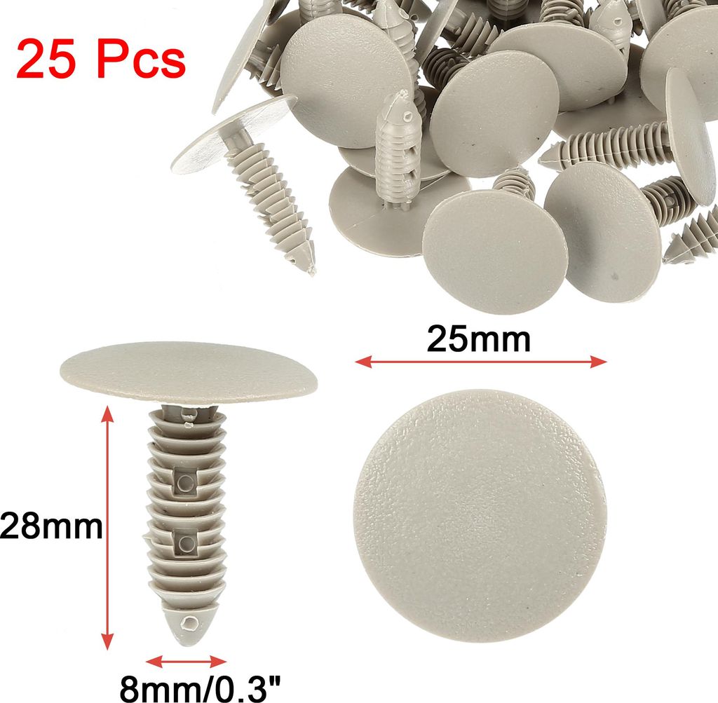 25 Stück Tan Kunststoff Splash Dichtungsprofil Matte Clip DE de