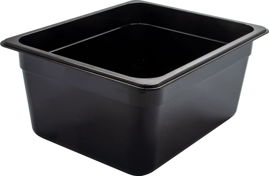 GN 1/2 Gastronormbehälter GN-Behälter 9,5 Liter Tiefe 150mm Kunststoff schwarz