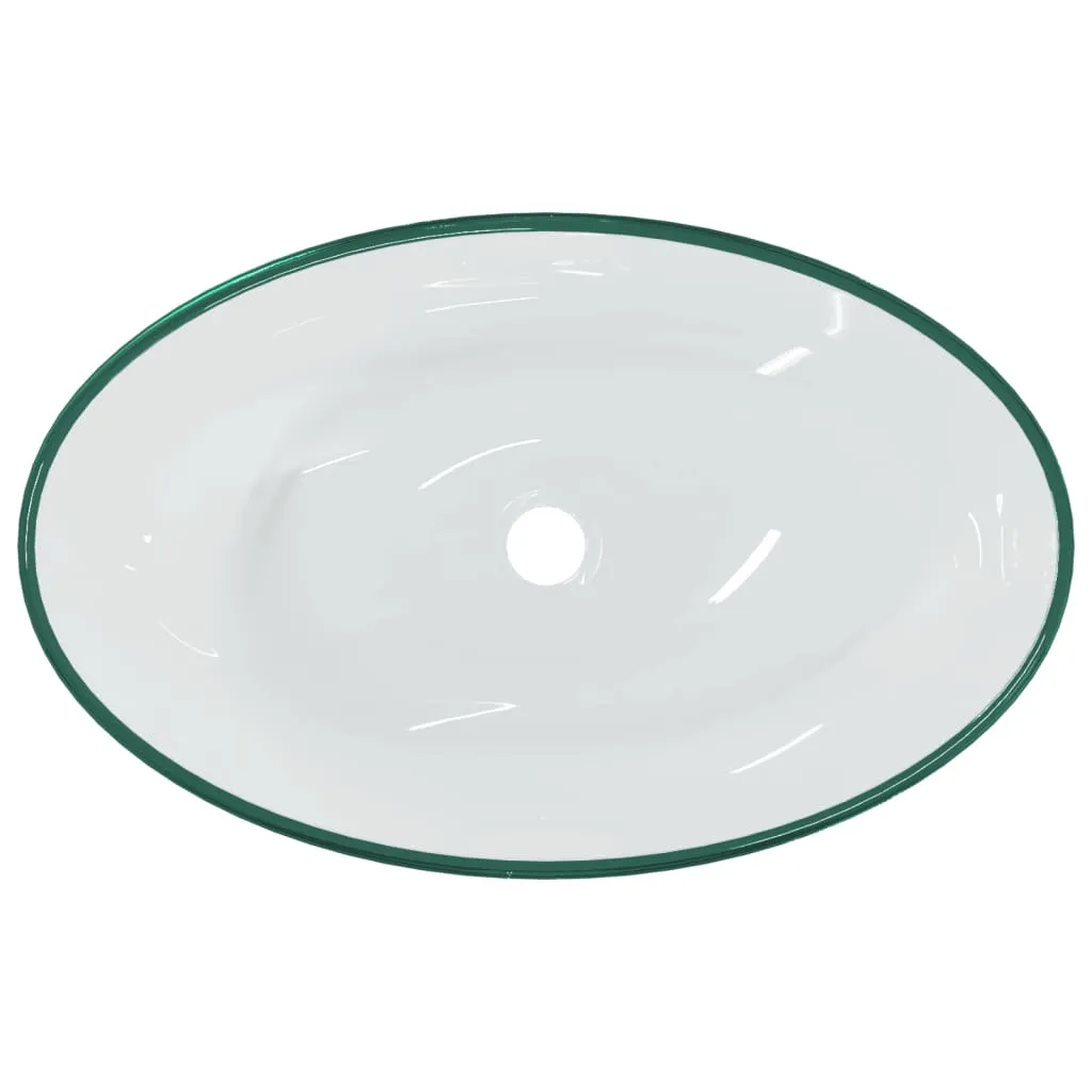 Lavandino Appoggio Vetro Temperato 54x35 cm Trasparente vidaXL - 6