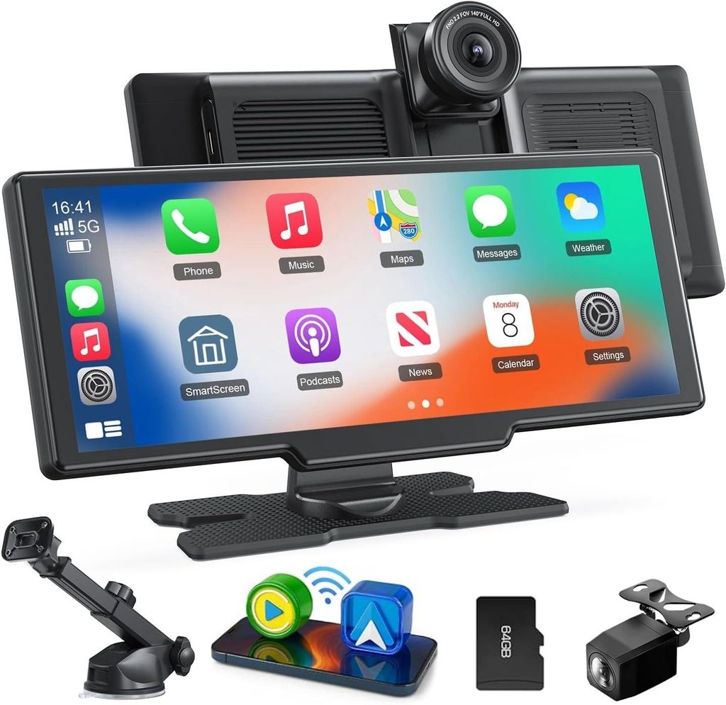 9,26"Tragbares Carplay Display für Apple CarPlay & Android Produktbild 