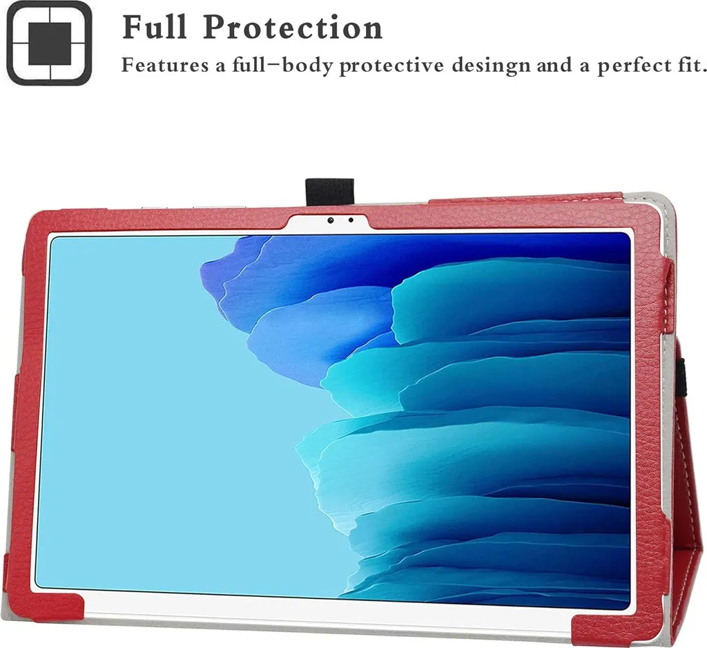 Housse Tablette Samsung Tab A7 10,4 Rouge - Coque avec Support Multi-Angle - 2