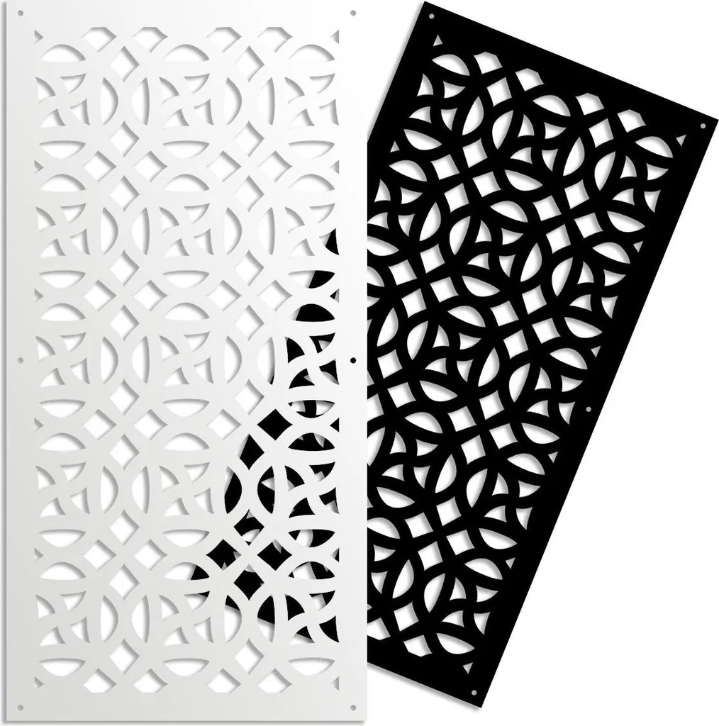 Pannello PVC Traforato Canterbury Bianco 73x148 cm - Divisorio Design