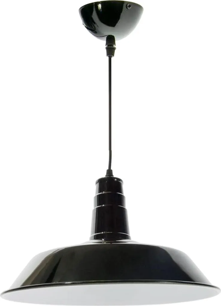 Suspension Noire Ø36cm Design Industriel - Éclairage Moderne sans Éblouir