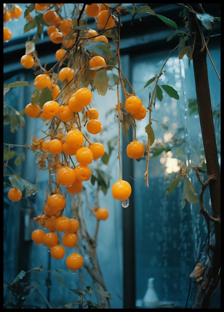 Plakat 64x90cm Goldene Wassertropfen der Natur