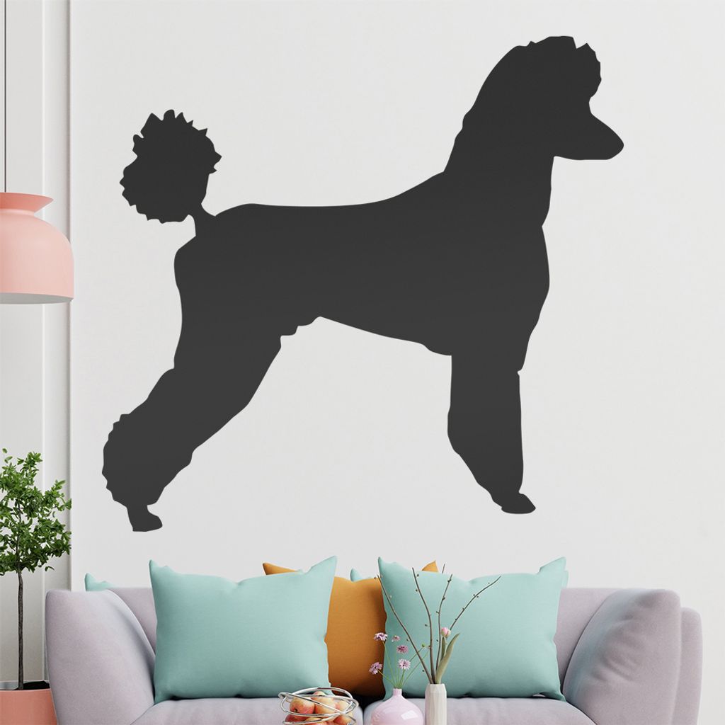 KIWISTAR Pudel Silhouette Wandtattoo in 6 Größen - Wandaufkleber Wall Sticker - Dekoration, Küche, Wohnzimmer, Schlafzimmer, Badezimmer